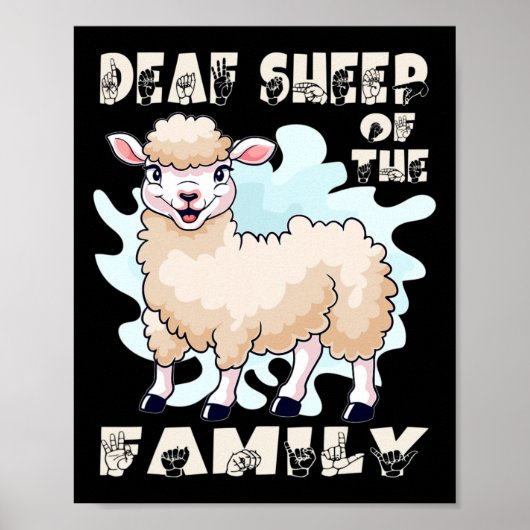 Poster ASL gestes main Hand signe langue perte d'audition (Devant)