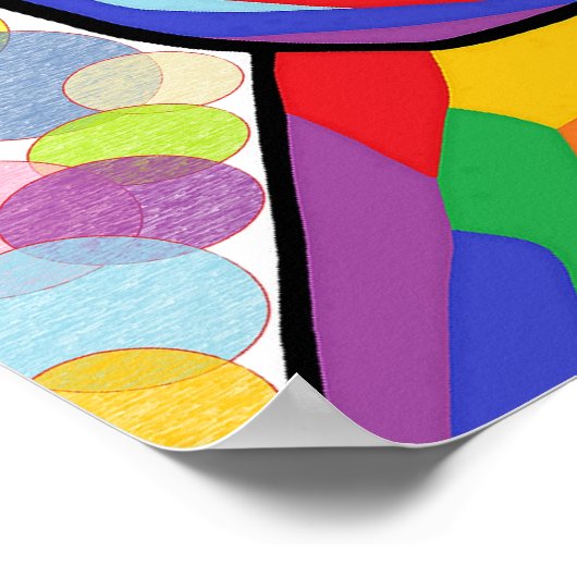 Poster ASL I Love You on a Bubble Arrière - plan (Coin)