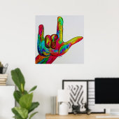 POSTER ASL JE T'AIME (Bureau à domicile)