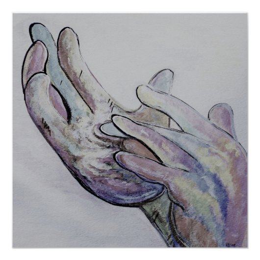 Poster ASL Jesus Denim Coloration (Devant)