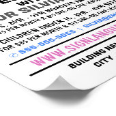 Poster ASL, Love Gesture, Langue des Signes Advert (Coin)