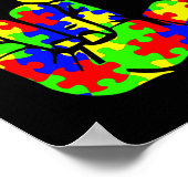 Poster ASL Love Hand Sign Language Puzzle Autism Awards (Coin)