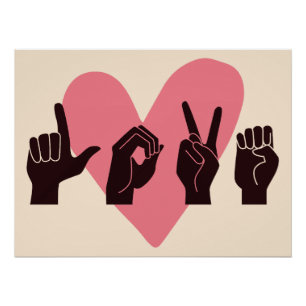 Poster ASL Love IV - Saint-Valentin