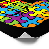 Poster Asl Love Langue des Signes - Puzzle Autistique Aut (Coin)