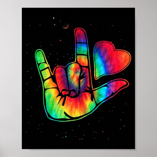 Poster ASL Love Sign Language (Devant)