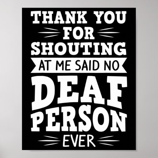 Poster ASL Sensibilisation aux sourds Perte auditive et l (Devant)