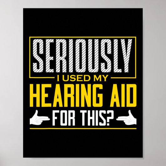 Poster ASL Sérieusement auditive Aide Signale Langue Sour (Devant)