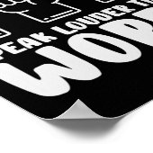 Poster Asl Sign Language Eyebrows Speak Louder Words Fing (Coin)