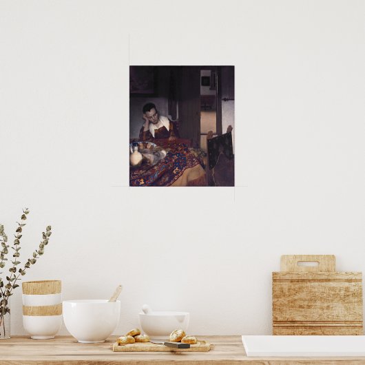 Poster Asleep by Johannes Vermeer (Cuisine)
