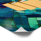 POSTER ASPECT MATELASSÉ PIEUVRE COLORÉ (Coin)