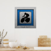Poster Aspect métal brossé Cyclisme (Cuisine)