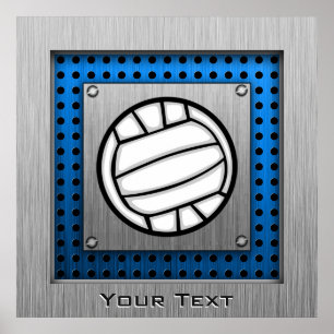 Poster Aspect métal brossé Volleyball