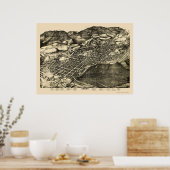 Poster Aspen, CO Carte panoramique - 1893 (Cuisine)