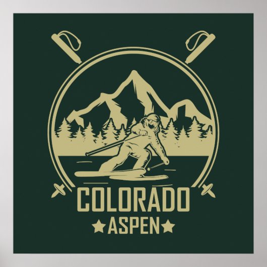 Poster Aspen Colorado Ski (Devant)