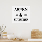 Poster Aspen Colorado ski (Cuisine)