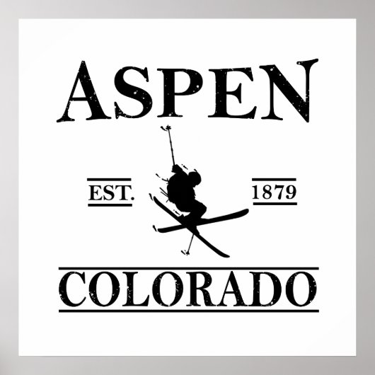 Poster Aspen Colorado ski (Devant)