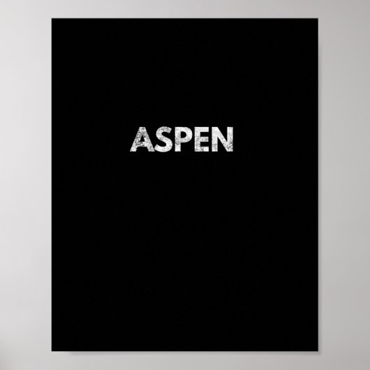 Poster Aspen Long Sleeve Colorado Ski Snowboard (Devant)