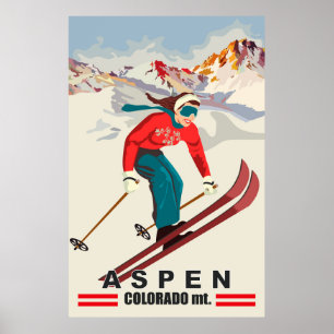 Poster Aspen Ski, Colorado