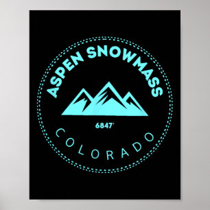 Poster Aspen Snowm Colorado Mountain Town - Eleved Co S