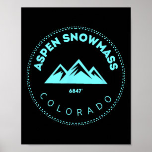 Poster Aspen Snowm Colorado Ville de Montagne - Co S suré