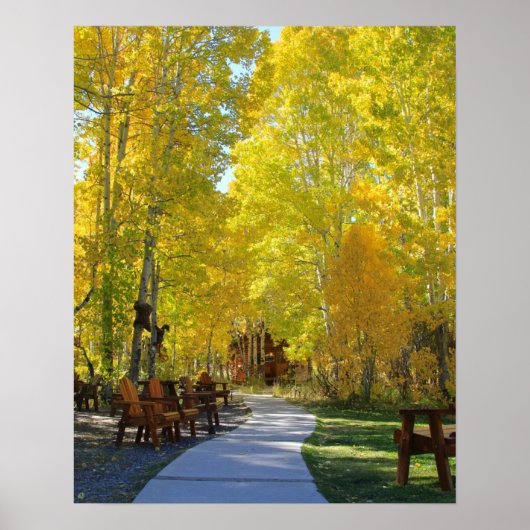 Poster "Aspen Walkway", Portrait, Automne (Devant)