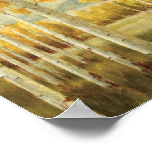 Poster Aspens en automne (Coin)
