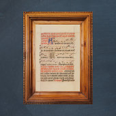 Poster Asperges me Gregoriant Chant Manuscrit médiéval