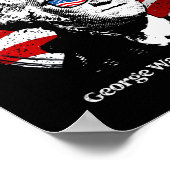 Poster Aspire Angleterre Drôle George Washington Drapeau  (Coin)