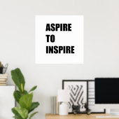 Poster aspirer à inspirer (Bureau à domicile)