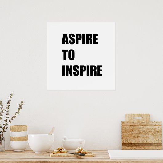 Poster aspirer à inspirer (Cuisine)