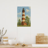 Poster Assateague Lighthouse Watercolor (Cuisine)