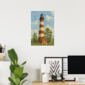 Poster Assateague Lighthouse Watercolor (Bureau à domicile)