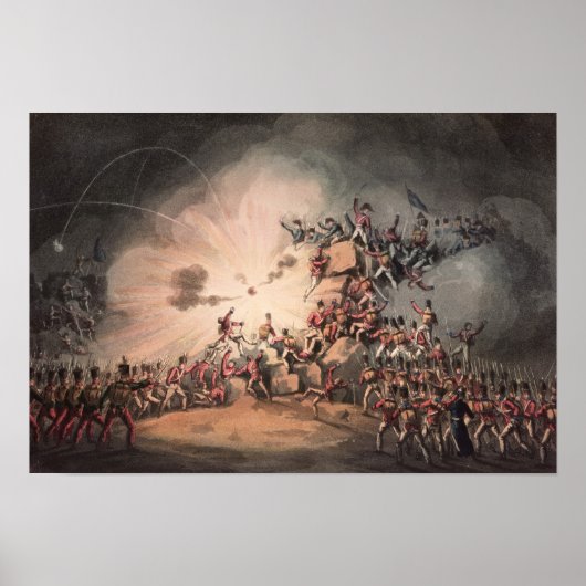 Poster assaut de Ciudad Rodrigo, aquatiné par (Devant)