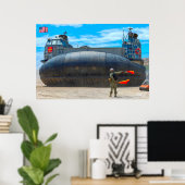 POSTER ASSAUT DE PLAGE - LCAC-57 (Bureau à domicile)