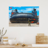 POSTER ASSAUT DE PLAGE - LCAC-57 (Cuisine)