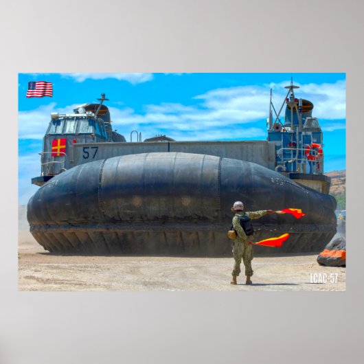 POSTER ASSAUT DE PLAGE - LCAC-57 (Devant)