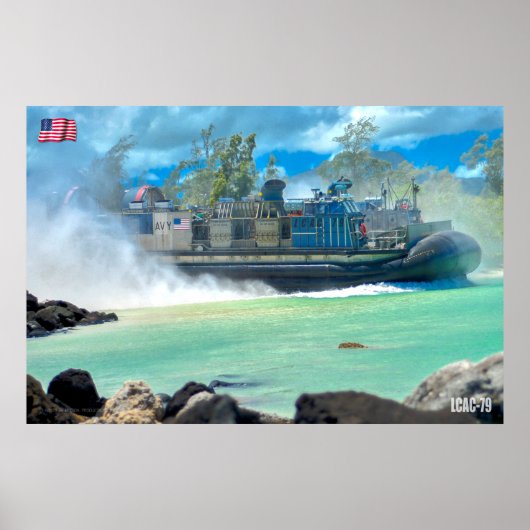 POSTER ASSAUT DE PLAGE - LCAC-79 (Devant)