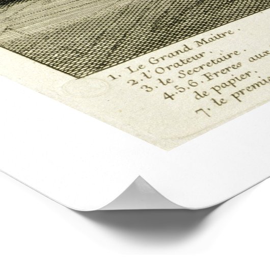 Poster Assemblage de maçons libres pour l'initiation d'un (Coin)