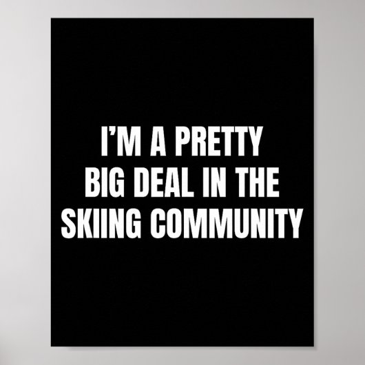 Poster Assez grand dans la communauté du ski (Devant)