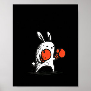 Poster Assez grand pour les tibias lapin drôle boxeur lap