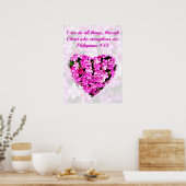POSTER ASSEZ ROSE PHILIPPIENS FLORAUX 4:13 BIBLE VERSE (Cuisine)