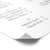 Poster Assis Alphabétique Horizontal Argent (Coin)