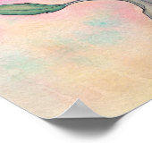 Poster Assis avec Stars Fairy avec Orange Tabby Art (Coin)