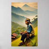 Poster Assis dans la sérénité (Devant)