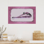 Poster Assis Étirement Sur Les Jambes (Cuisine)