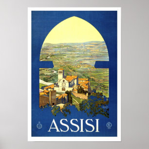 Poster Assisi Italie Vintage