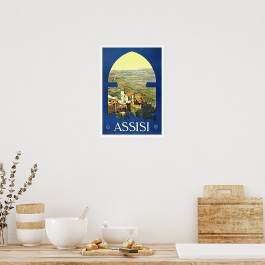 Poster Assisi Italie Vintage (Cuisine)