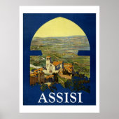 Poster Assissi Vintage Travel (Devant)
