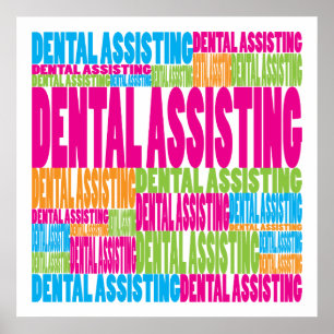 Poster Assistance dentaire colorée