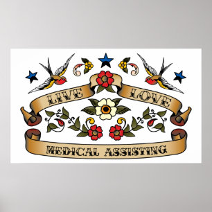 Poster Assistance Médicale d'amour vivant